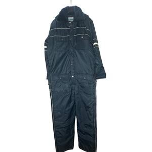 Vintage Sears Work N Leisure Snowsuit Coveralls Mens L 42-44 Regular Blue Hooded